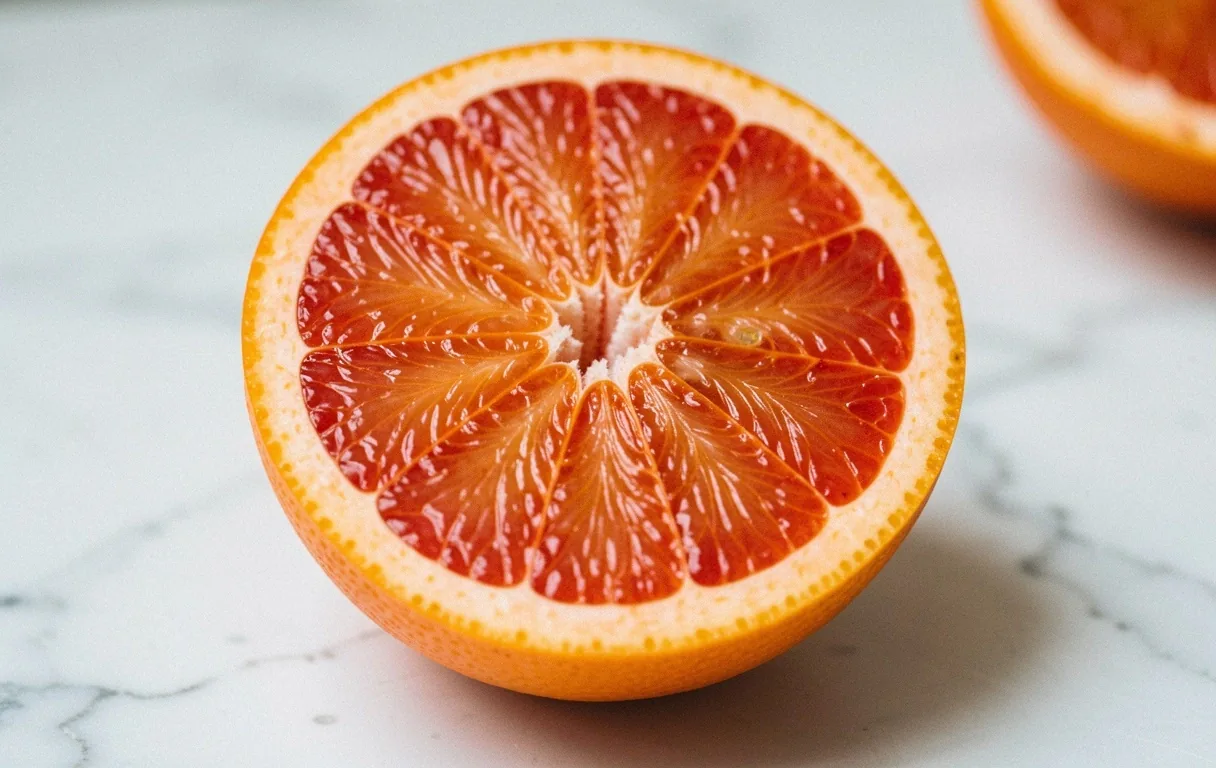 Macro citrus texture showcasing nutritional vitality